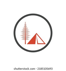 camping logo vector illustration design template