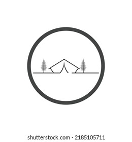 camping logo vector illustration design template