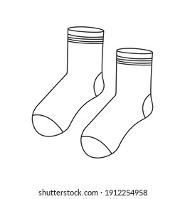 Camping Long Socks Outline Icon