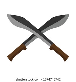 Camping Machete Color Icon. Vector Design Illustration Sign Logo.