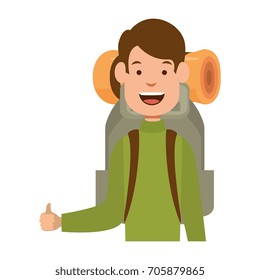 camping man icon