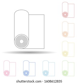 Camping mat colored in multi color style icon. Simple thin line, outline vector of camping icons for ui and ux, website or mobile application