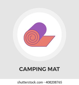 Camping mat icon vector. Flat icon isolated on the white background. Editable EPS file. Vector illustration.