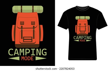 Camping-Modus Vektor T-Shirt Design
