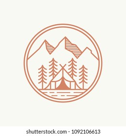 camping monoline logo