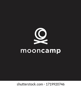 camping moon logo / camping logo