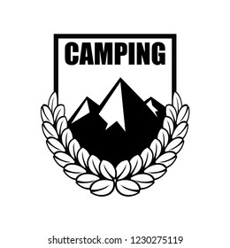 Camping mountain Logo emblem design