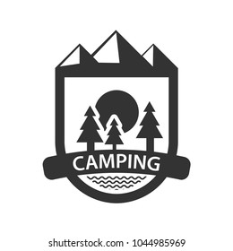 Camping Mountain Logo Template