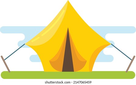 Camping in Moutante und Wald 