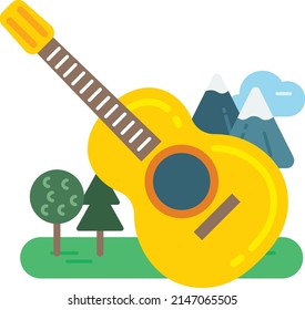 Camping in moutant and forest 