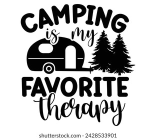 Camping Is My Favorite Therapy Svg,Retro,Happy Camper Svg,Camping Svg,Adventure Svg,Hiking Svg,Camp Saying,Camp Life Svg,Svg Cut Files, Png,Mountain T-shirt,Instant Download svg