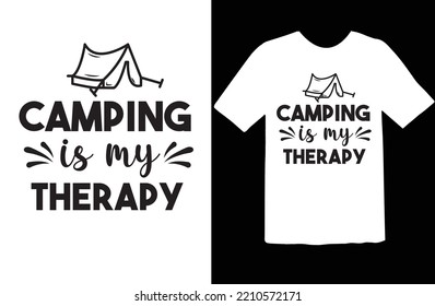 Camping is My Therapy svg design