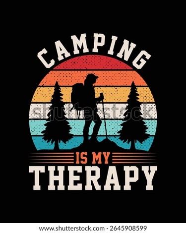 CAMPING IS MY THERAPY TSHIRT DESIGN