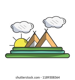 Camping at nature