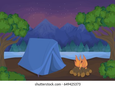 Camping in the nature.