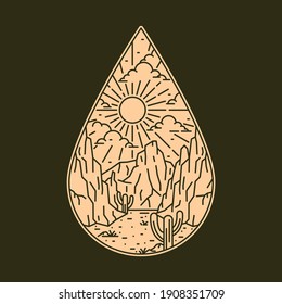 Camping nature adventure wild line badge patch pin graphic illustration vector art t-shirt design