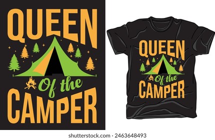 Camping Nature Graphic Illustration Vector Art T-shirt Design.camping t-shirt graphic design.Camping vector design artwork for apparel, sticker, poster, background and others. 