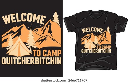 Camping Nature Graphic Illustration Vector Art T-shirt Design.camping t-shirt graphic design.Camping vector design artwork for apparel, sticker, poster, background and others. 