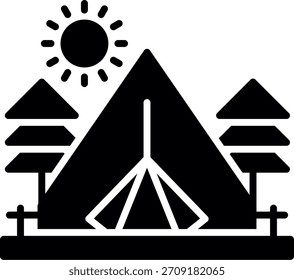 Camping Nuevo Vector de diseño de iconos creativos
