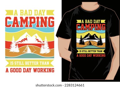camping new creative t-shirt design