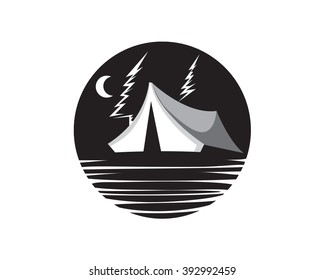 Camping Night Moonlight