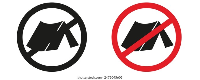 Camping Not Allowed Sign Maintain Order and Clean Outdoor Areas