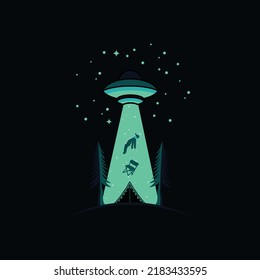 Camping on a dark alien island