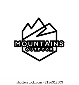 Camping outdoor adventure emblem, badge and logo patch.
