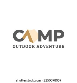camping and outdoor adventure emblems, logos and badges. Camp tent in forest or mountains. Camping equipment