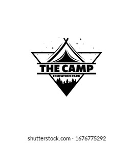 Camping And Outdoor Adventure Logo. The Emblem For Cub Scouts. 