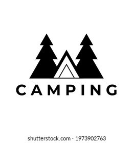 Camping and outdoor adventure logo vintage vector illustration design