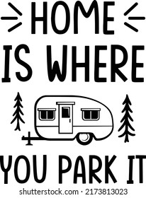 Camping Outdoor Adventure T-shirt Design with Camping Elements