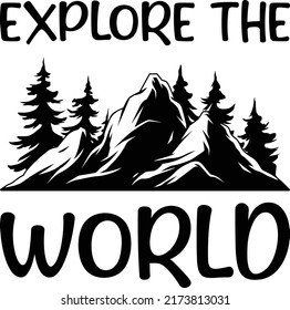 Camping Outdoor Adventure T-shirt Design with Camping Elements