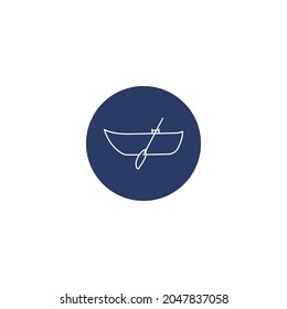 camping outdoor boat icon vector