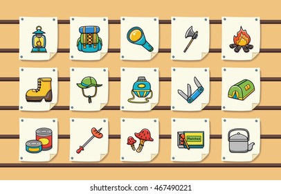 Camping and outdoor icons set,eps10