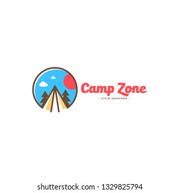Camping and Outdoor Logo Design Concept