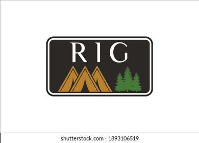 Camping outdoor logo design template	