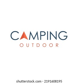 camping outdoor logo design vector template