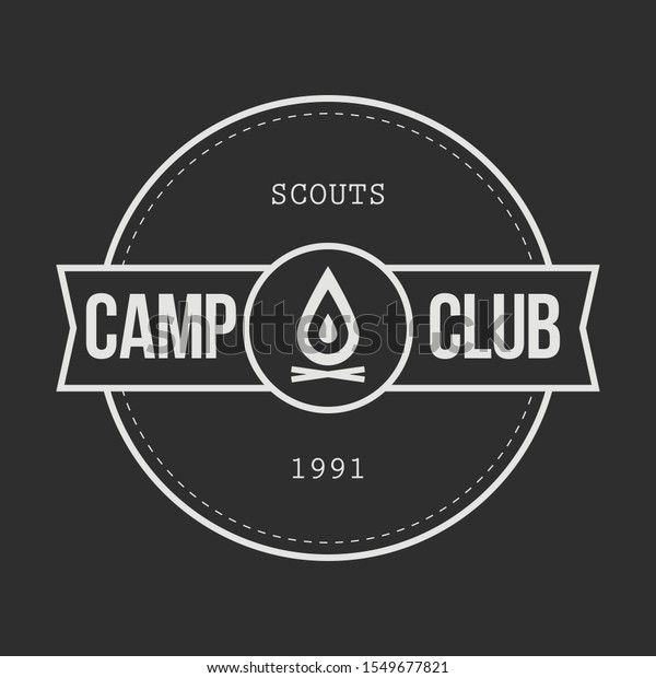 Camping outdoor logo set. Adventure travel\
logos. Retro camp\
vectors.