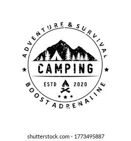 camping and outdoor logo template