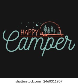 Camping Outdoor Vector T-shirt Design