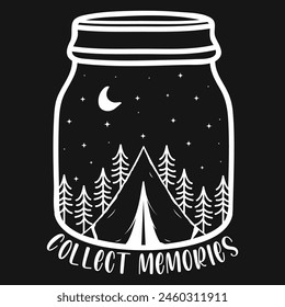 Camping Outdoor Vector T-shirt Design