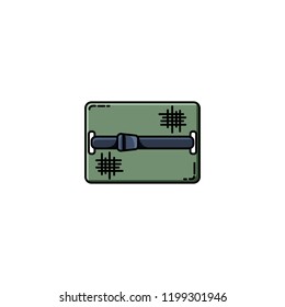 Camping pad colored icon