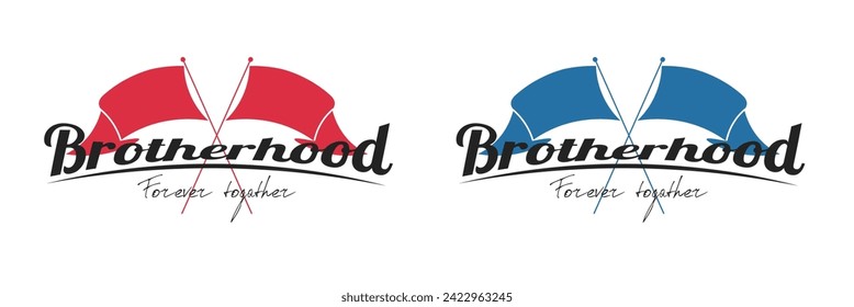 Camping pennant flags, camp pendants for adventure sport and travel hiking, vector. Varsity scout camping or university camper pennant flags, mountain tourism,