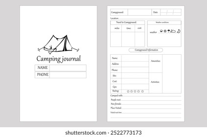 camping planner template kdp amazon