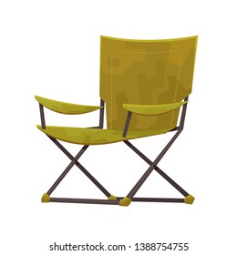 Camping Portable Chair Isolated Vector On White Background