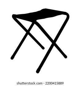 Camping portable chair silhouette icon.