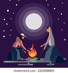 Camping Poster Vector symbol, and vector, Can be used for web, print, and mobile