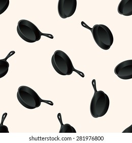 camping pot , cartoon seamless pattern background