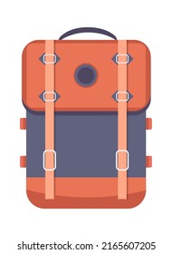 Camping Mochila Turística Profesional. Ilustración del vector